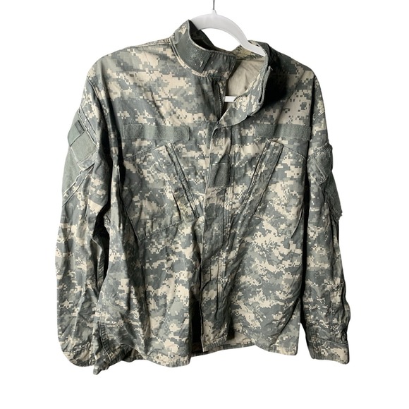 Other - Mens M short unisex Military Digital Camo Zip‎ up Uniform Jacket tactical combat